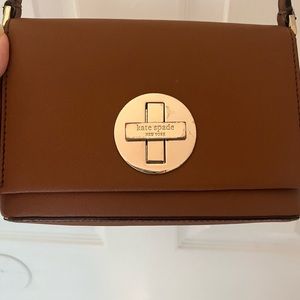 Darling Brown Leather Kate Spade Crossbody Purse